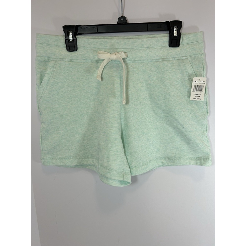 NWT 32 Degrees COOL Women's Lightweight‎ Fleece Lounge Shorts M Heather Green